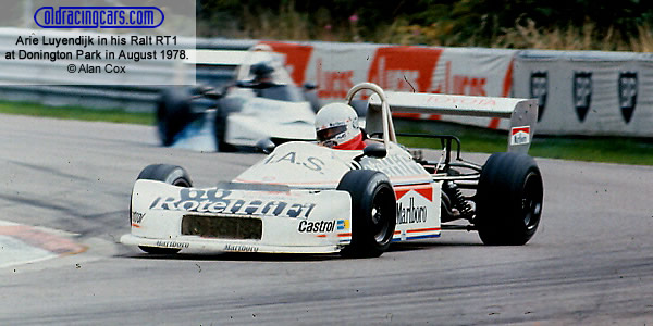 Arie Luyendijk in his Ralt RT1 at Donington Park in August 1978.  Copyright Alan Cox 2012.  Used with permission.